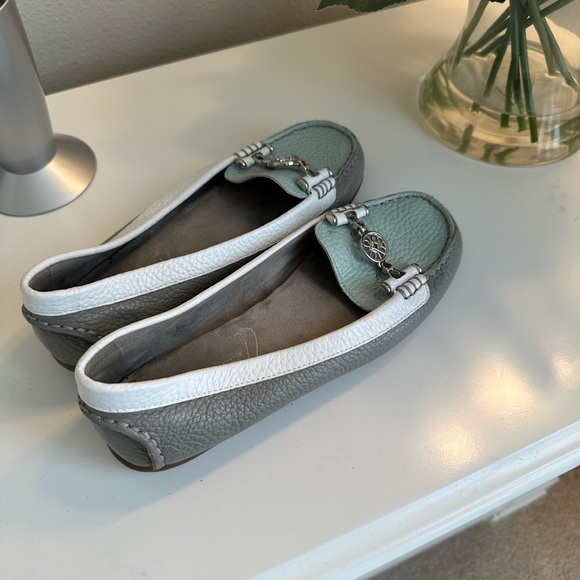 AEROSOLES loafers in mint green, white & gray loafers size 7 - Picture 4 of 4